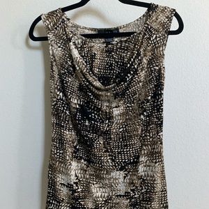 Grace Multicolor Sleeveless Cowl Neck Dressy Top